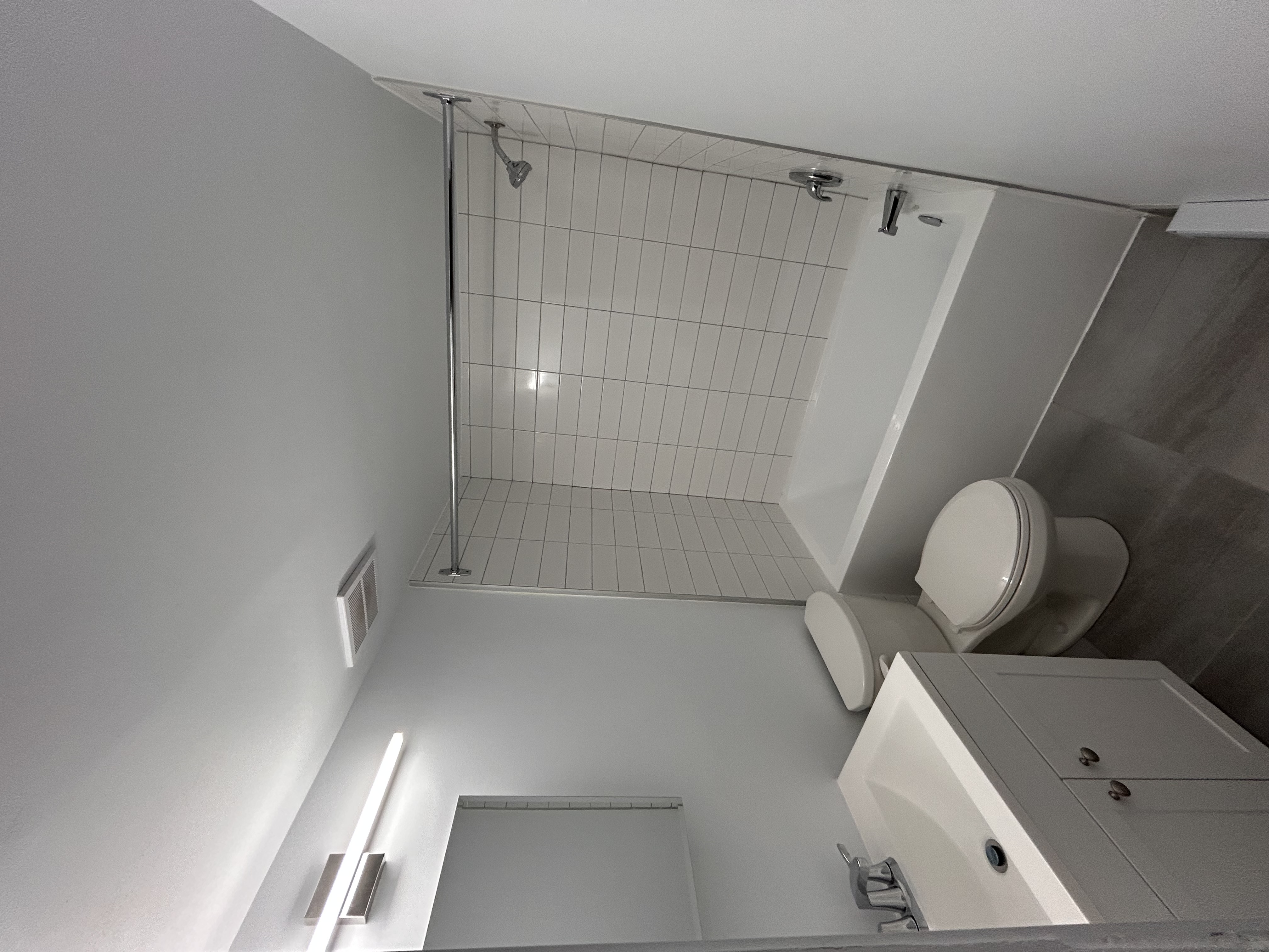 Salle de bain Douche vitrée  marbre blanc